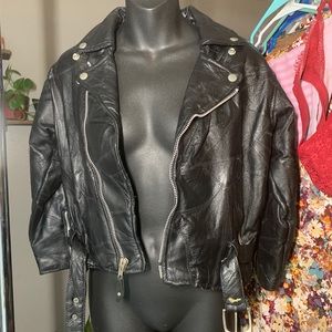 Leather Jacket- Diamond Plate Genuine Leather